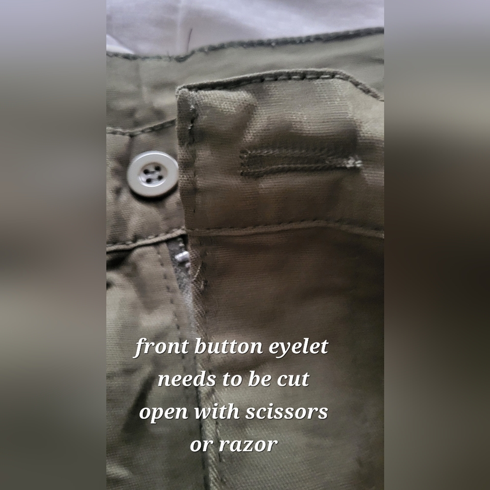 Men's Olive Cargo Shorts  By True Denimize  Made In  Japan - Picture 9 of 9